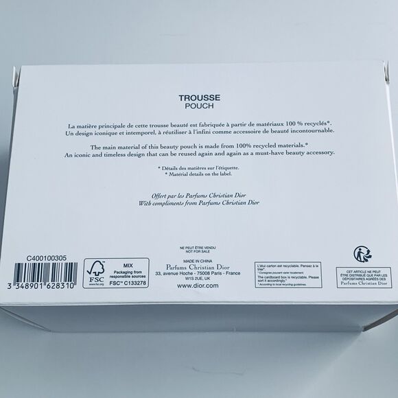 DIOR Beauty Red Cosmetic Makeup Toiletry Bag Pouch with Gold Zipper NIB - Picture 14 of 15